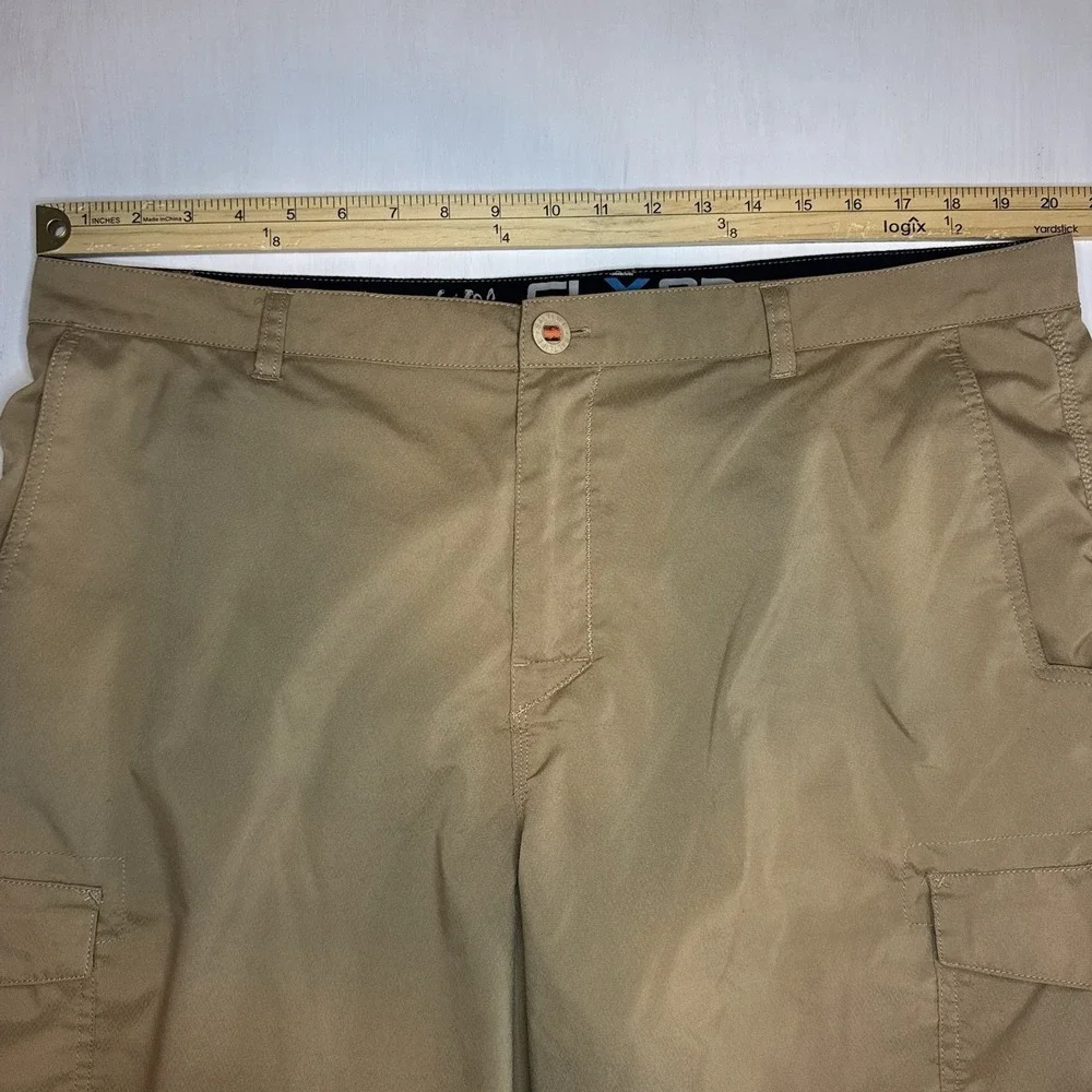 Salt Life La Vida Shorts Men's 40 Khaki Cargo Vapor Stretch Tan Outdoor Tactical